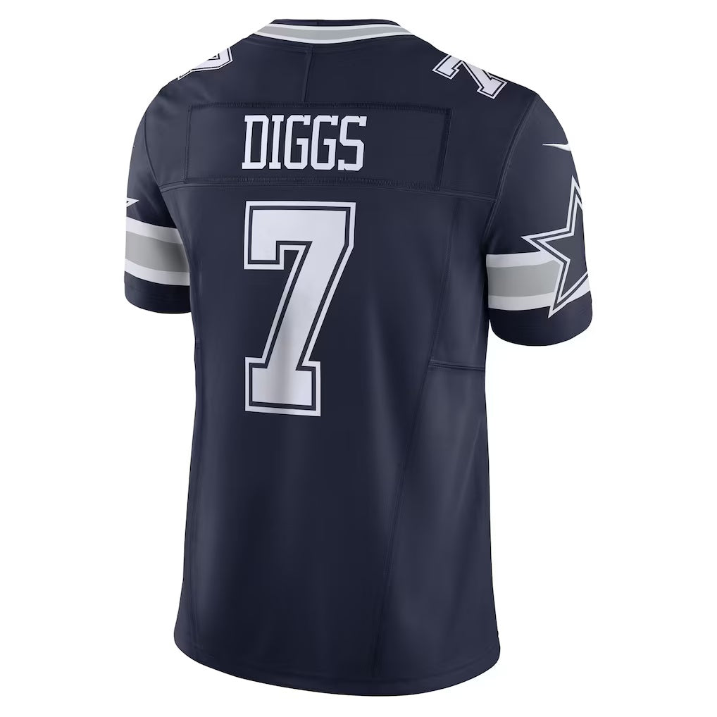 D.Cowboys #7 Trevon Diggs Navy Vapor F.U.S.E. Limited Stitched Football Jerseys