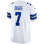 D.Cowboys #7 Trevon Diggs White Vapor F.U.S.E. Limited Stitched Football Jerseys