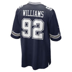 D.Cowboys #92 Quinnen Williams Navy Team Game Stitched Football Jerseys