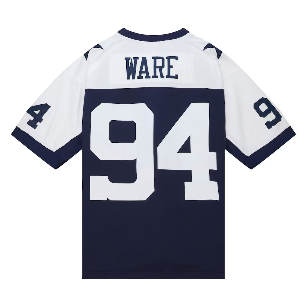 D.Cowboys #94 DeMarcus Ware Mitchell & Ness Navy Alternate Legacy Replica Stitched Football Jerseys