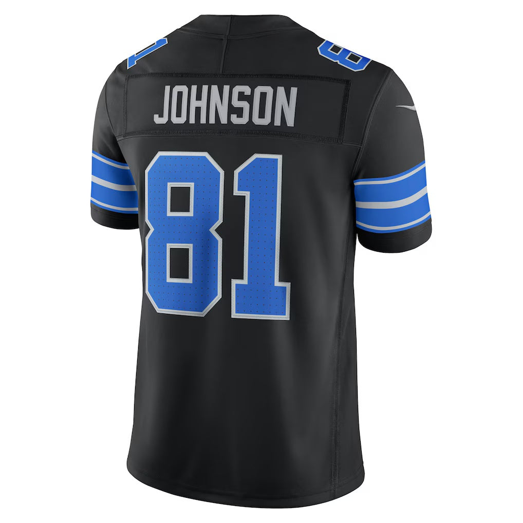 D.Lions #81 Calvin Johnson Black Alternate Vapor F.U.S.E. Retired Limited Stitched Football Jerseys