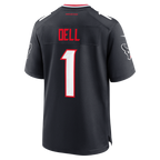 H.Texans #1 Tank Dell Navy Team Game Stitched Football Jerseys