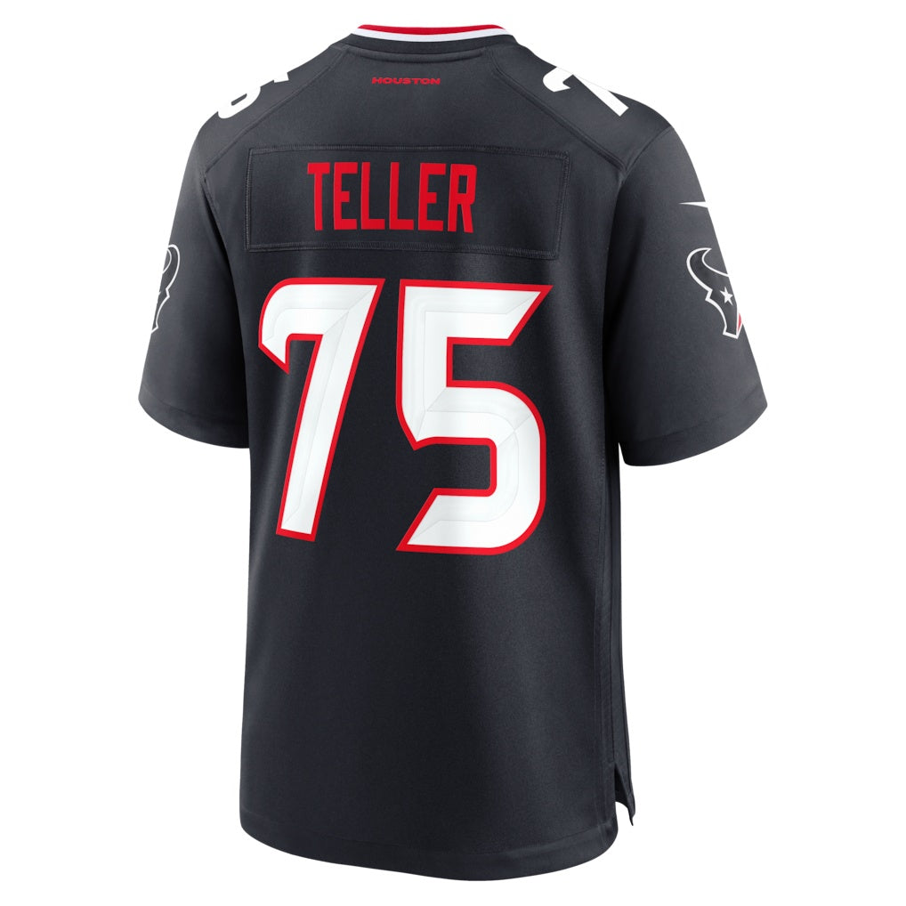 H.Texans #75 Wyatt Teller Navy Team Game Stitched Football Jerseys