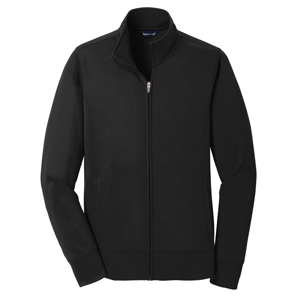 Puhics Women's Black Sport-Wick Fleece Full-Zip Jacket