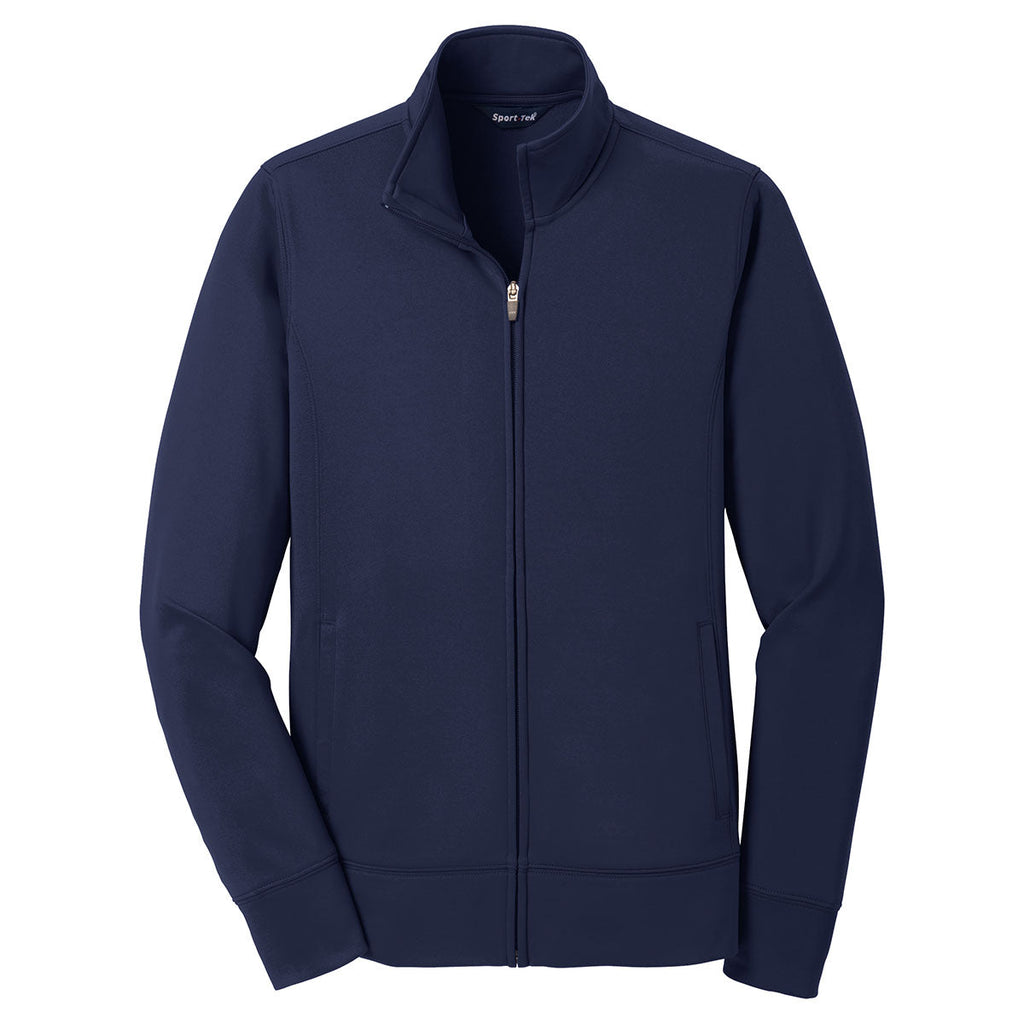 Puhics Women's Navy Sport-Wick Fleece Full-Zip Jacket