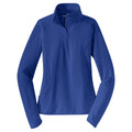 Puhics Women's True Royal Sport-Wick Stretch 1/4-Zip Pullover