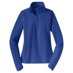 Puhics Women's True Royal Sport-Wick Stretch 1/4-Zip Pullover