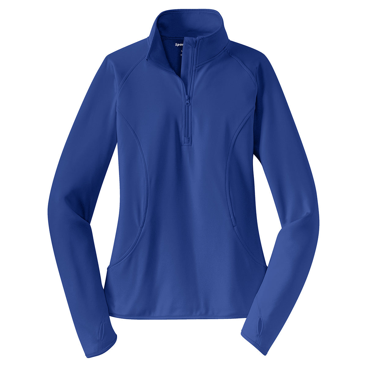 Puhics Women's True Royal Sport-Wick Stretch 1/4-Zip Pullover