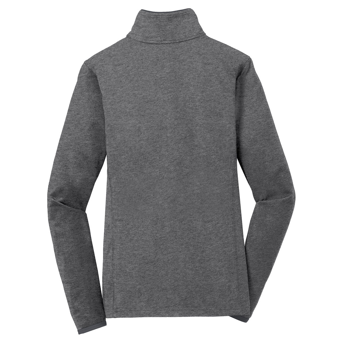 Puhics Women's Charcoal Grey Heather/Charcoal Grey Sport-Wick Stretch Contrast Full-Zip Jacket