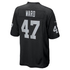 LV.Raiders #47 Alex Ward Black Team Game Stitched Football Jerseys