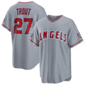 Los Angeles Angels #27 Mike Trout 2026 All-Star Game Gray Replica Stitched Baseball Jerseys