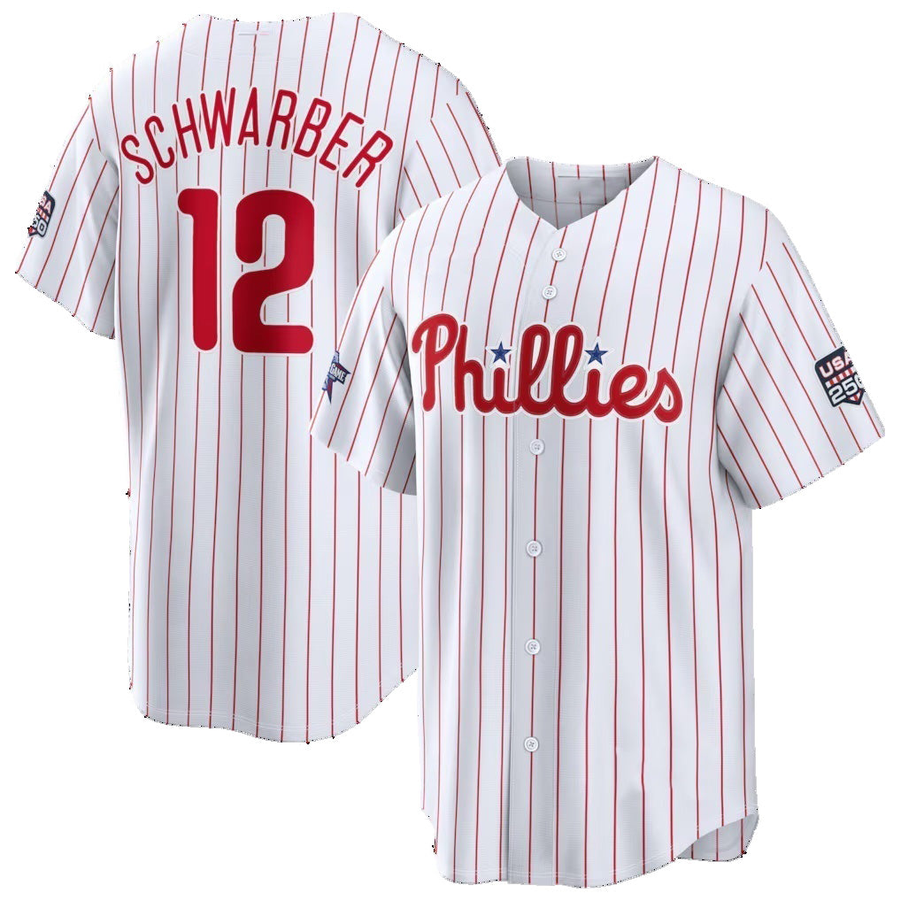 Philadelphia Phillies #12 Kyle Schwarber 2026 All-Star Game White Replica Stitched Baseball Jerseys（副本）