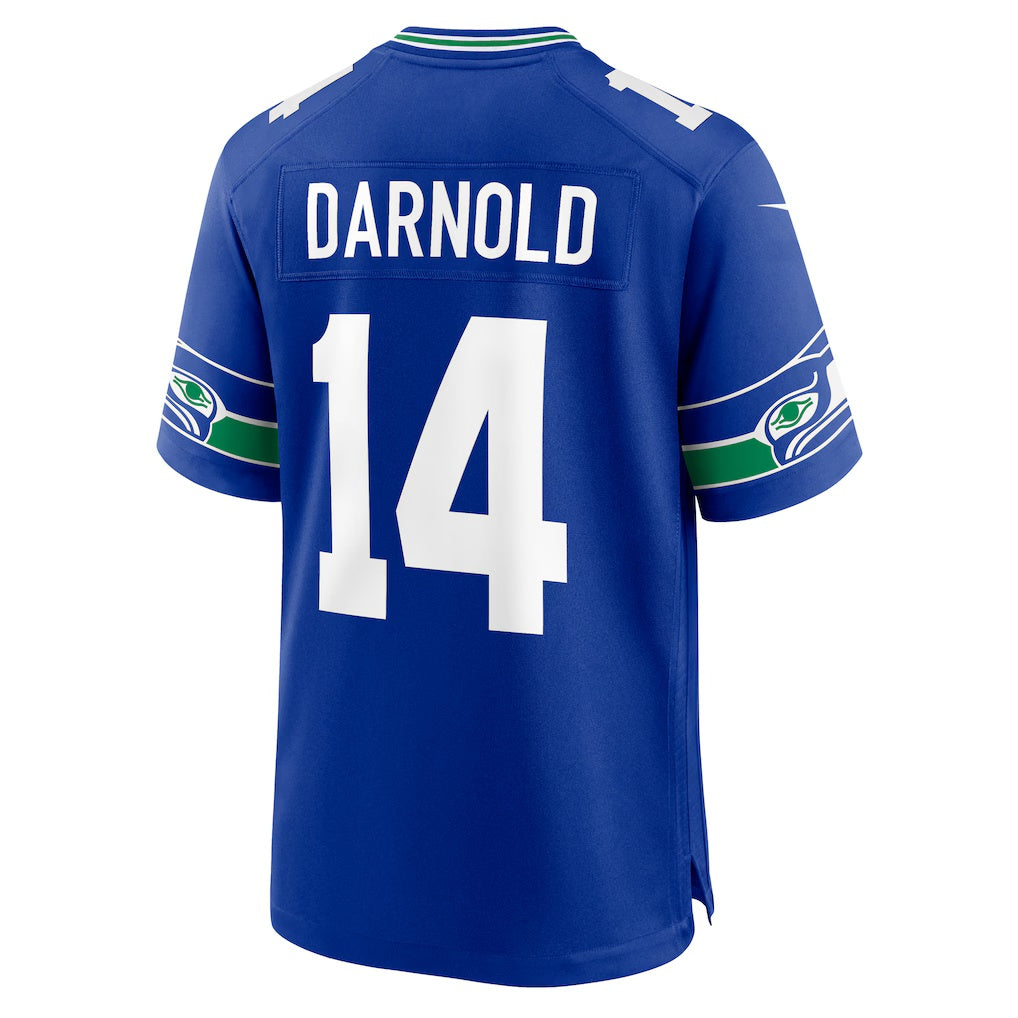 S.Seahawks #14 Sam Darnold Royal Alternate Game Player Stitched Football Jerseys
