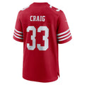 SF.49ers #33 Roger Craig Scarlet Team Retired Game Stitched Football Jerseys