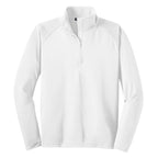 Puhics Men's White Sport-Wick Stretch 1/4-Zip Pullover