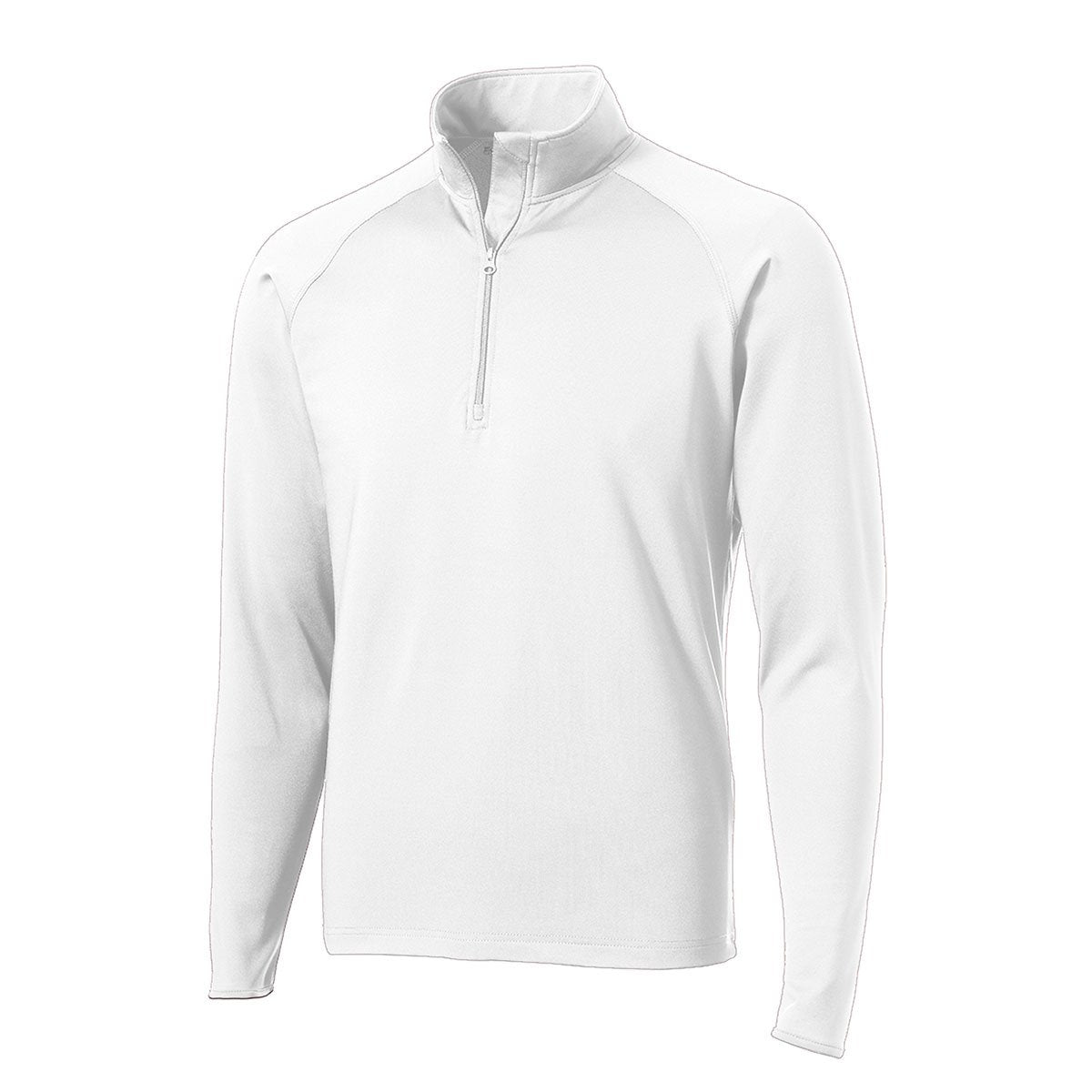 Puhics Men's White Sport-Wick Stretch 1/4-Zip Pullover