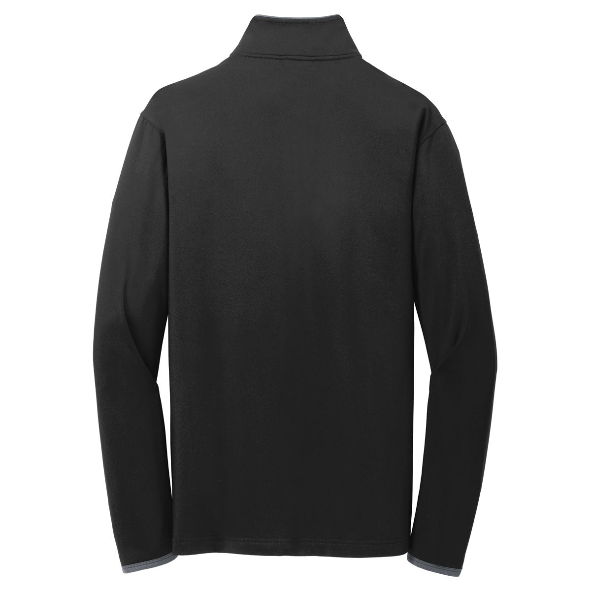 Puhics Men's Black/ Charcoal Grey Sport-Wick Stretch Contrast Full-Zip Jacket
