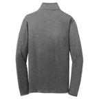 Puhics Men's Charcoal Grey Heather/ Charcoal Grey Sport-Wick Stretch Contrast Full-Zip Jacket