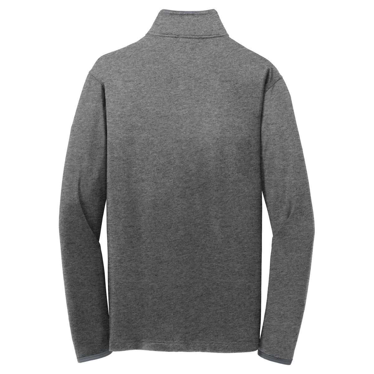 Puhics Men's Charcoal Grey Heather/ Charcoal Grey Sport-Wick Stretch Contrast Full-Zip Jacket