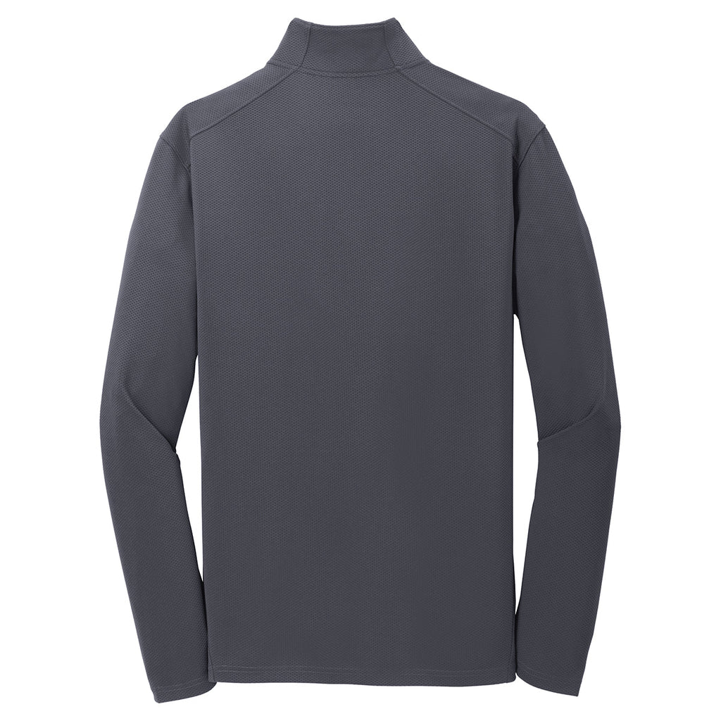 Puhics Men's Iron Grey Textured 1/4-Zip Pullover