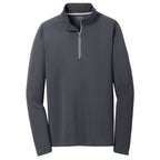 Puhics Men's Iron Grey Textured 1/4-Zip Pullover