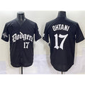 Los Angeles Dodgers #17 Shohei Ohtani Black Puhics 2025 LA Gothic Style With 2024 World Series Champions Patch Vapor Premier Limited Stitched Jersey