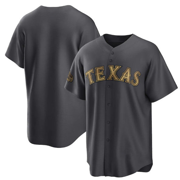 Texas Rangers Blank Charcoal Puhics 2022 All-Star Cool Base Stitched Jersey