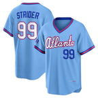 Atlanta Braves #99 Spencer Strider Powder Blue Puhics 2026 City Connect Stadium Jersey