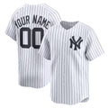 Custom New York Yankees White Puhics Home Limited Jersey