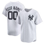 Custom New York Yankees White Puhics Home Limited Jersey