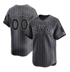 Custom New York Mets Graphite Puhics 2024 City Connect Limited Stitched Jersey