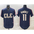 Cleveland Guardians #11 Jose Ramirez Navy Puhics 2024 City Connect Limited Stitched Jersey