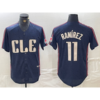 Cleveland Guardians #11 Jose Ramirez Navy Puhics 2024 City Connect Limited Stitched Jersey