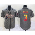 Houston Astros #3 Jeremy Pena Number Grey Puhics Gridiron Cool Base Stitched Jersey