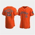 Houston Astros #15 Mart¨ªn Maldonado Orange Puhics 60th Anniversary Flex Base Stitched Jersey