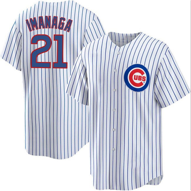 Chicago Cubs #21 Sh¨­ta Imanaga White Puhics Cool Base Stitched Baseball Jersey