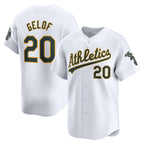 Oakland Athletics #20 Zack Gelof White Puhics Home Limited Player Jersey