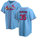 St. Louis Cardinals #35 Brandon Crawford Blue Puhics Cool Base Stitched Jersey
