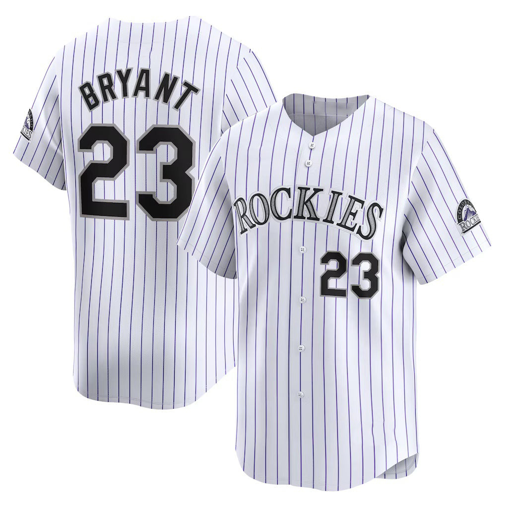 Colorado Rockies #23 Kris Bryant White Puhics Home Limited Player Jersey