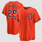 Detroit Tigers #29 Tarik Skubal Orange Puhics Alternate Stitched Jersey