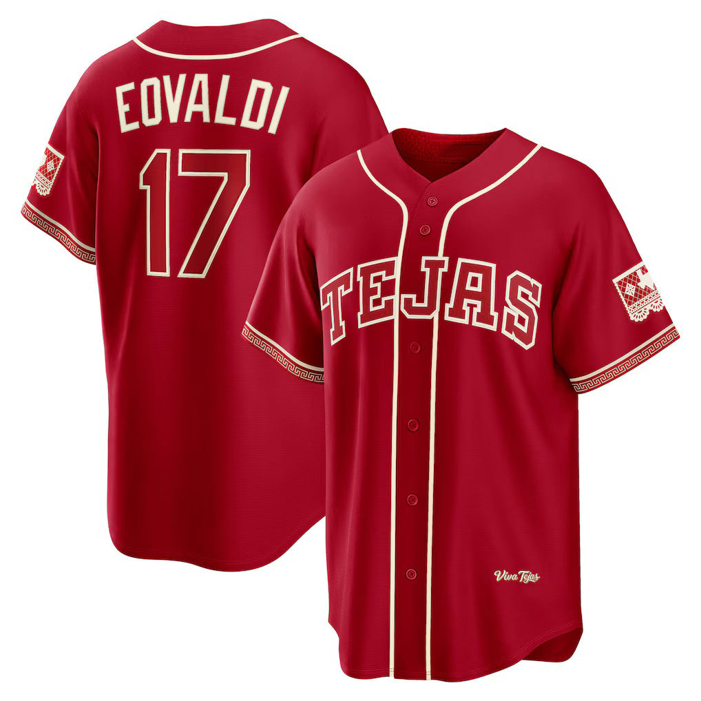 Texas Rangers #17 Nathan Eovaldi Red Puhics 2026 City Connect Stadium Jersey