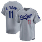 Los Angeles Dodgers #11 Roki Sasaki Gray Puhics 2025 Alternate Limited Stitched Jersey