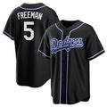 Los Angeles Dodgers #5 Freddie Freeman Black Puhics Lights Out Limited Stitched Jersey