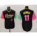 San Diego Padres #11 Yu Darvish Black Puhics Player Number Fashion Jersey