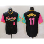 San Diego Padres #11 Yu Darvish Black Puhics Player Number Fashion Jersey