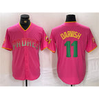 San Diego Padres #11 Yu Darvish Pink Puhics Cool Base Stitched Jersey