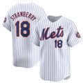 New York Mets #18 Darryl Strawberry White Puhics 2024 Home Limited Stitched Jersey