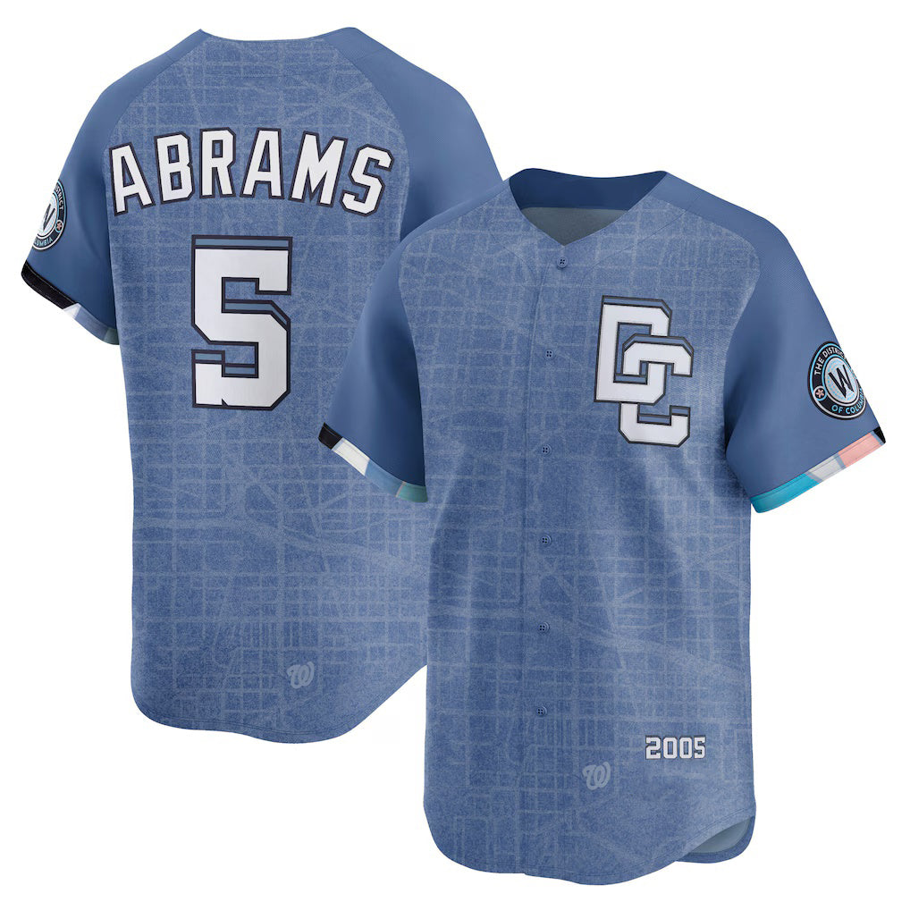 Washington Nationals #5 CJ Abrams Blue Puhics 2025 City Connect Limited Jersey