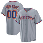Custom New York Mets Active Player Gray Puhics 2025 Limited Stitched Jersey