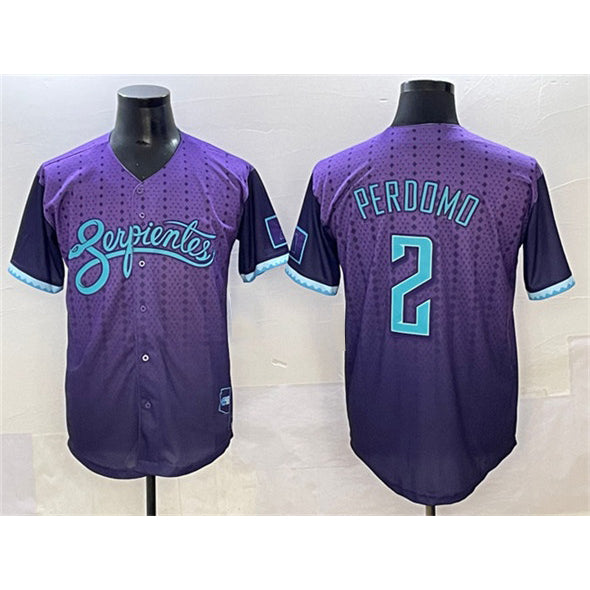 Arizona Diamondbacks #2 Geraldo Perdomo Purple Puhics 2025 City Connect Limited Stitched Jersey